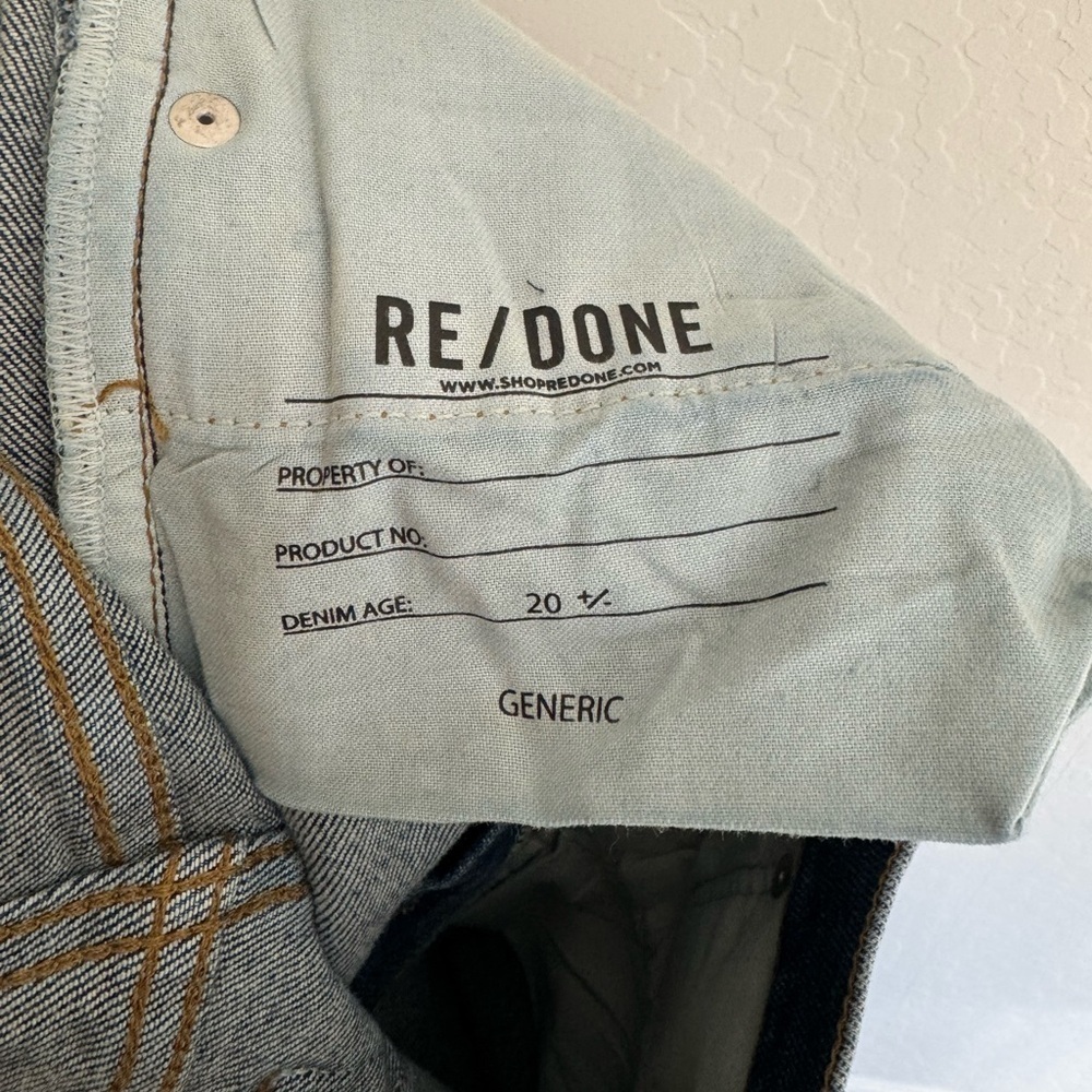 Re/Done 90’s Mid Rise Ankle Crop jean Dark wash size 27 - Picture 6 of 9